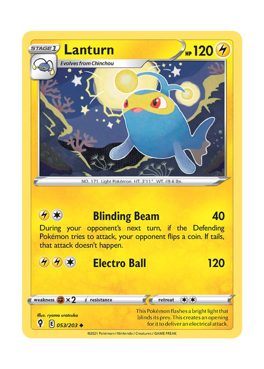 Lanturn - Reverse Holo (053/203) - Evolving Skies