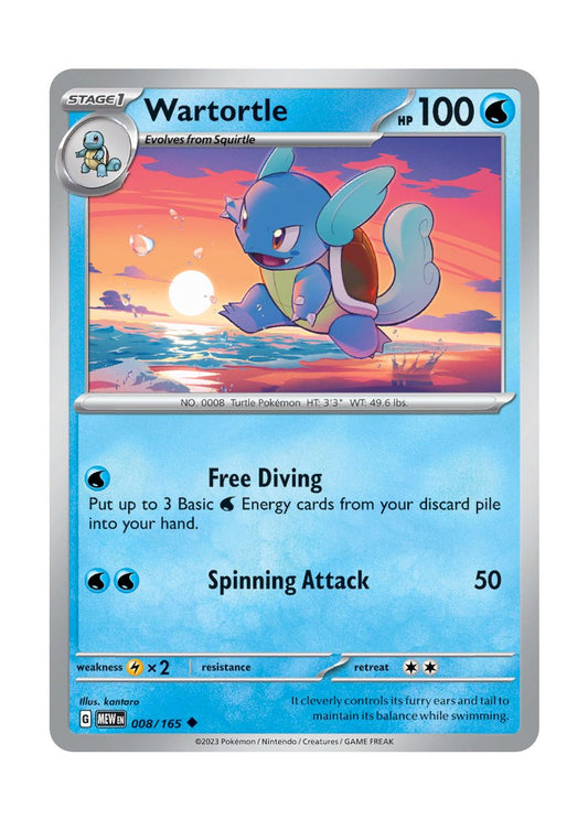 Wartortle - Reverse Holo (008/165) - 151