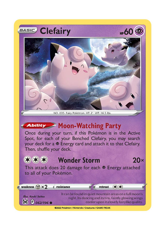 Clefairy - Reverse Holo (062/196) - Lost Origin