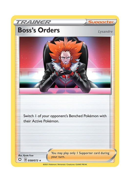 Boss's Orders - Reverse Holo (058/72) - Shining Fates