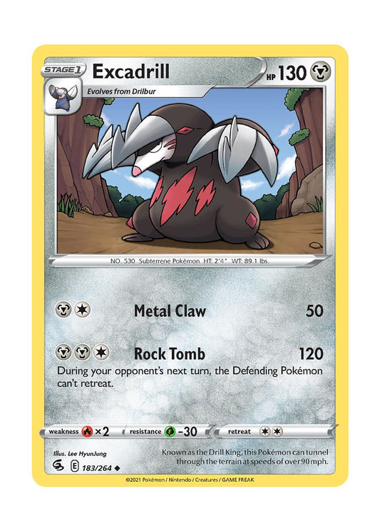 Excadrill - Reverse Holo (183/264) - Fusion Strike