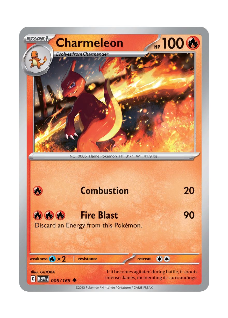 Charmeleon - Reverse Holo (005/165) - 151