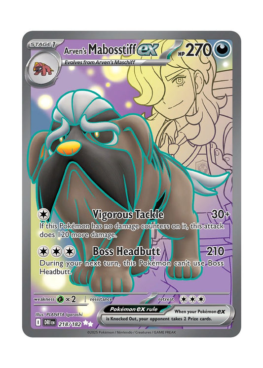 Arven's Mabosstiff ex (218/182) - Destined Rivals