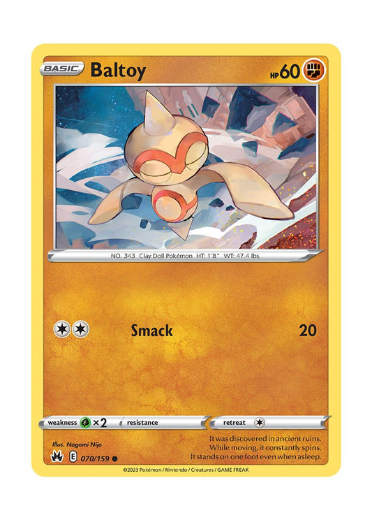 Baltoy - Reverse Holo (070/159) - Crown Zenith