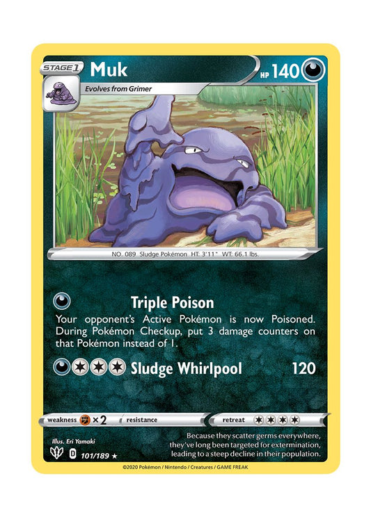 Muk - Reverse Holo (101/189) - Darkness Ablaze