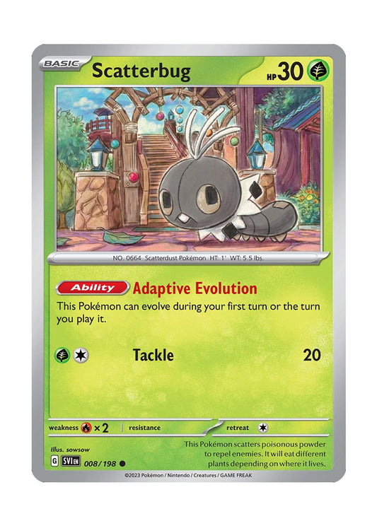 Scatterbug - Reverse Holo (008/198) - Scarlet & Violet