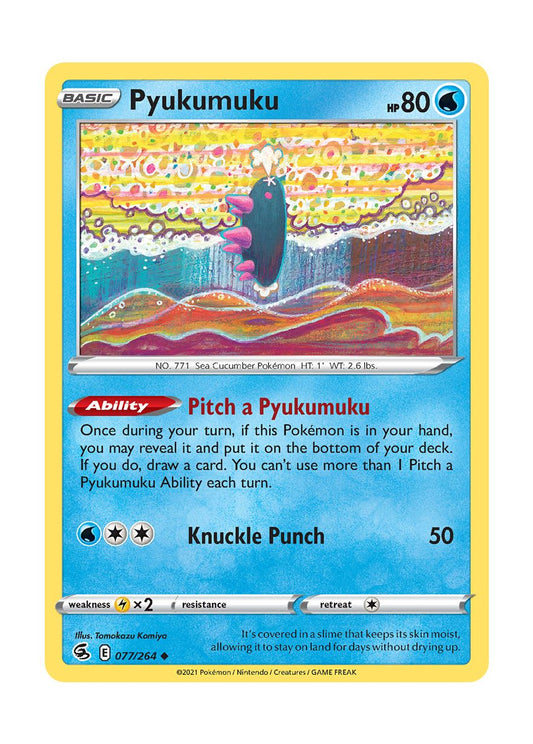 Pyukumuku - Reverse Holo (077/264) - Fusion Strike