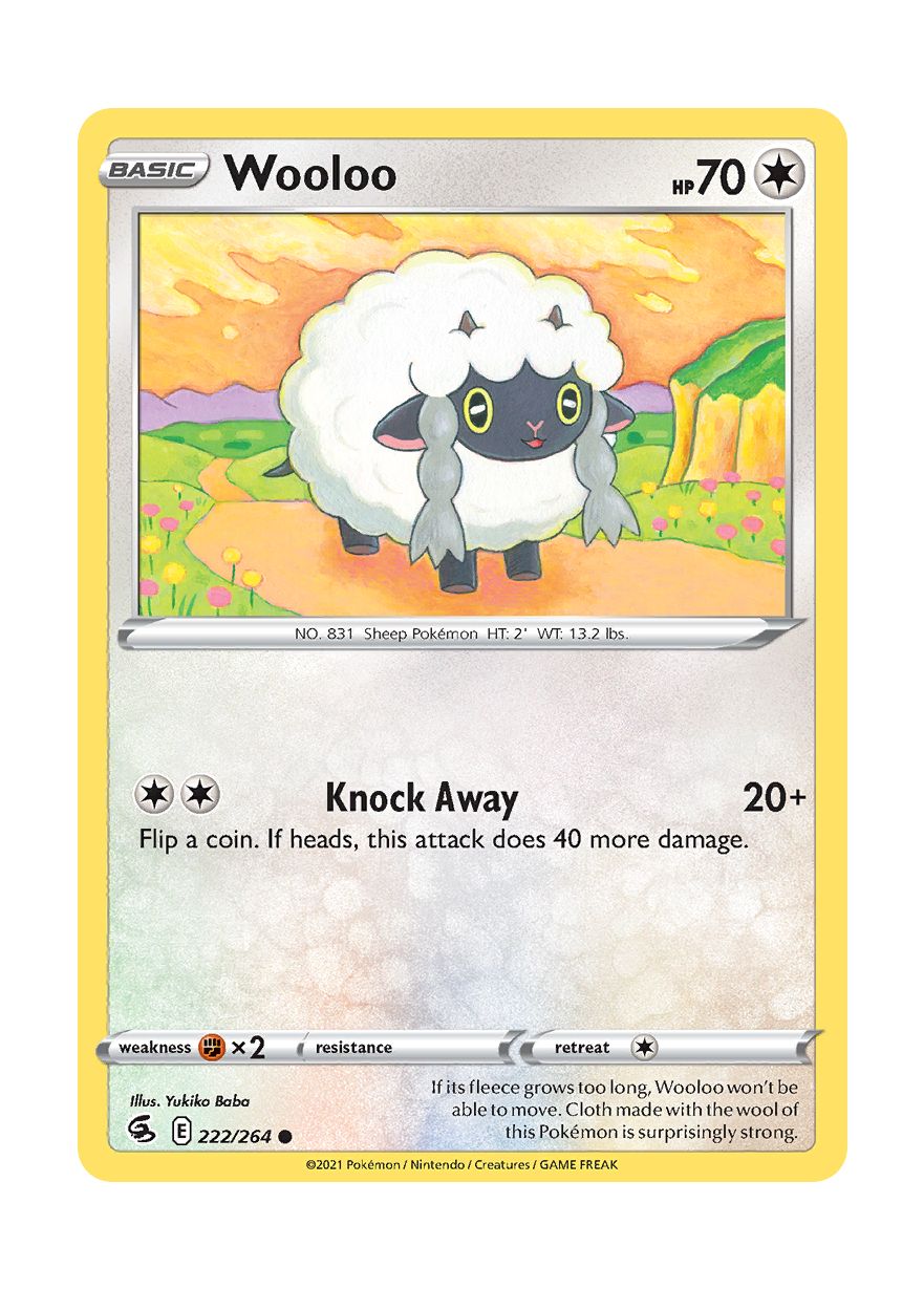 Wooloo - Reverse Holo (222/264) - Fusion Strike