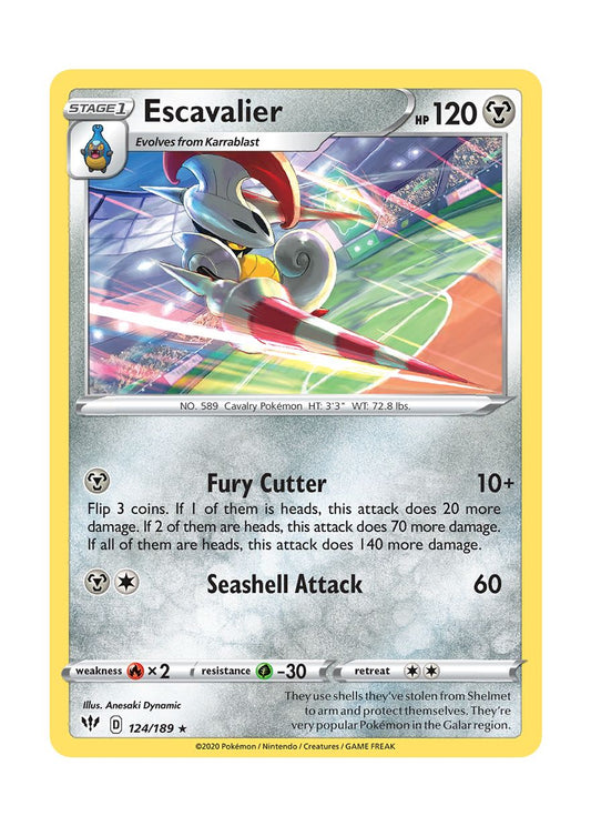 Escavalier - Reverse Holo (124/189) - Darkness Ablaze