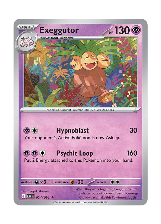Exeggutor - Reverse Holo (024/91) - Paldean Fates
