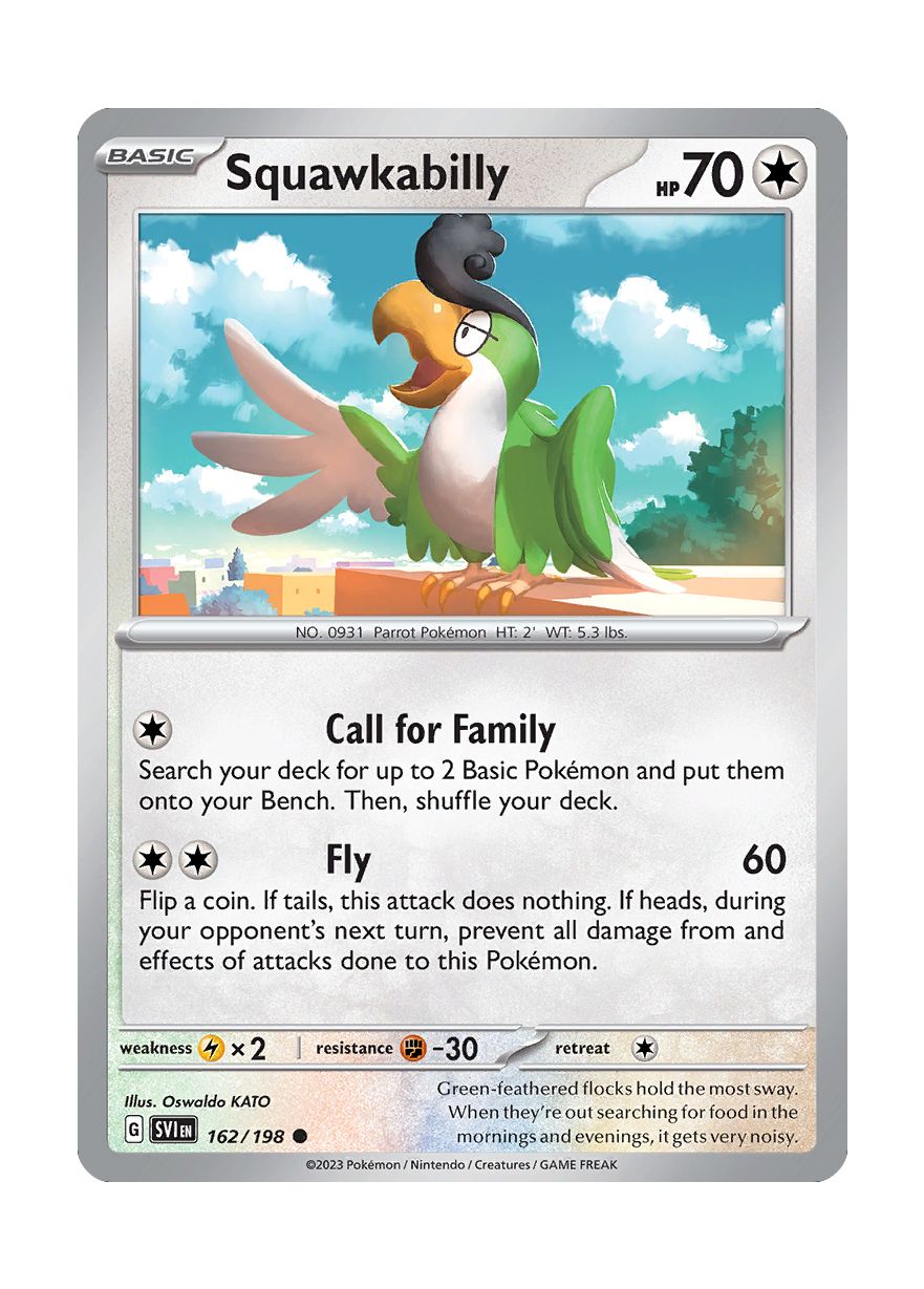 Squawkabilly - Reverse Holo (162/198) - Scarlet & Violet