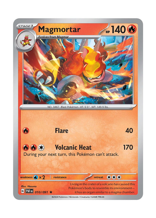 Magmortar - Reverse Holo (010/91) - Paldean Fates