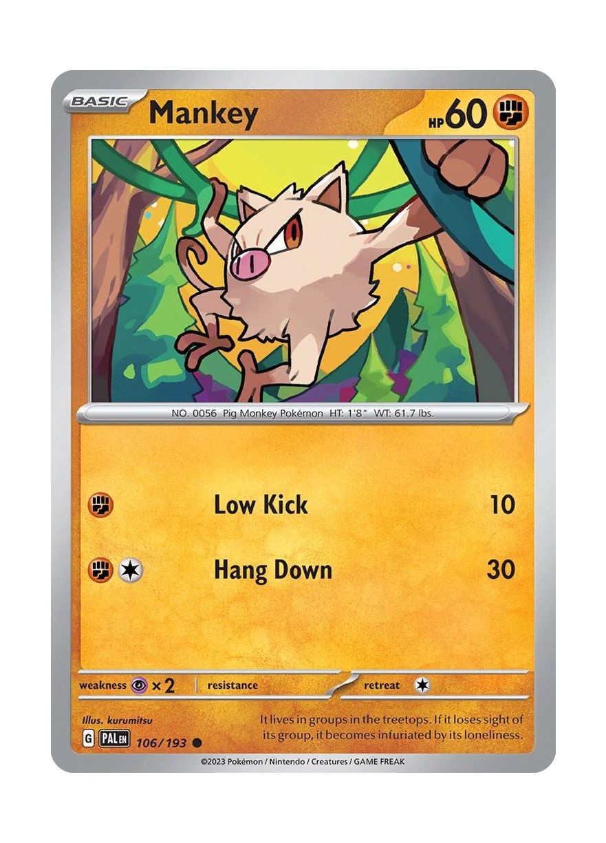 Mankey - Reverse Holo (106/193) - Paldea Evolved