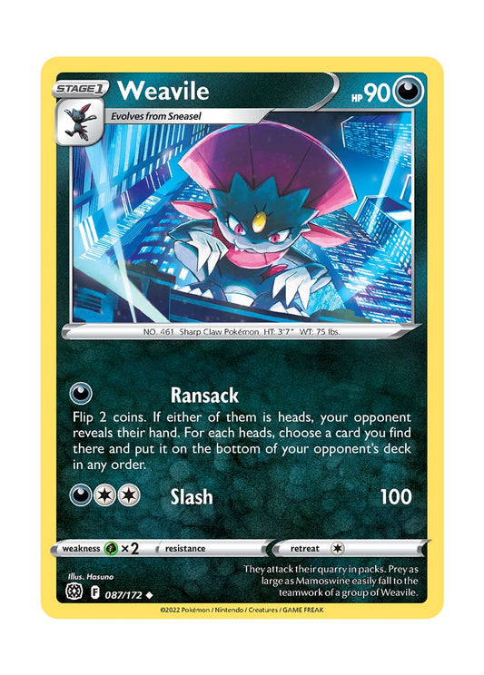 Weavile - Reverse Holo (087/172) - Brilliant Stars