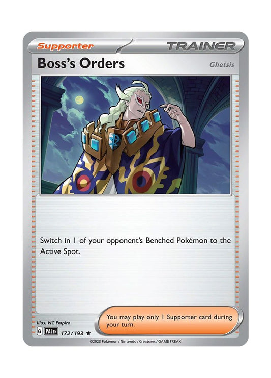 Boss's Orders (Ghetsis) - Reverse Holo (172/193) - Paldea Evolved