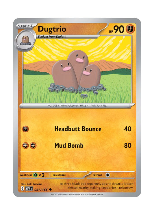 Dugtrio - Reverse Holo (051/165) - 151