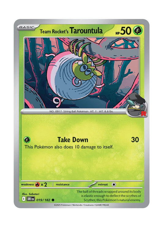 Team Rocket's Tarountula (019/182) - Destined Rivals