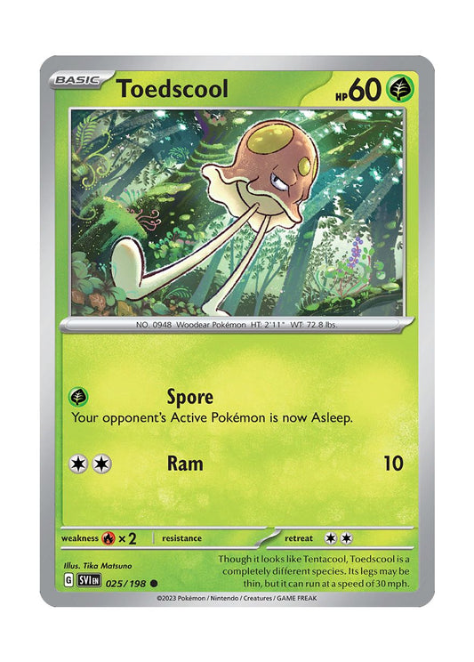 Toedscool - Reverse Holo (025/198) - Scarlet & Violet