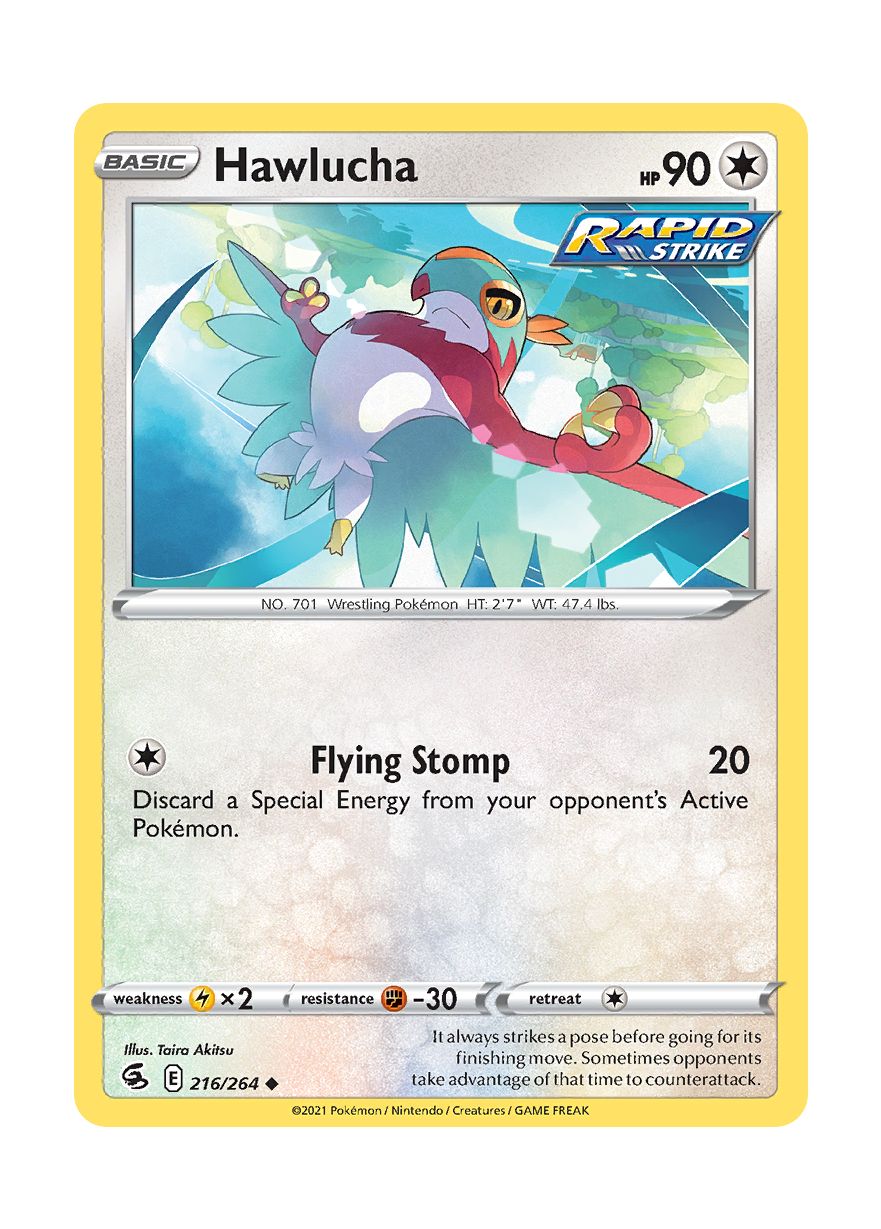 Hawlucha - Reverse Holo (216/264) - Fusion Strike