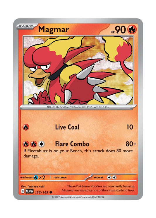 Magmar - Reverse Holo (126/165) - 151
