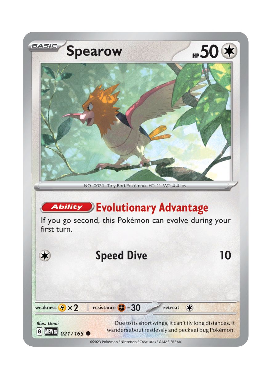 Spearow - Reverse Holo (021/165) - 151
