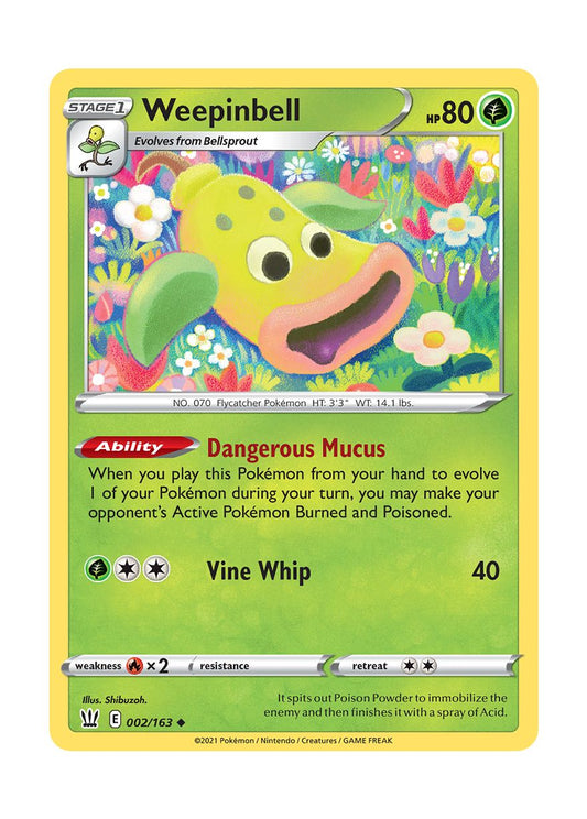 Weepinbell - Reverse Holo (002/163) - Battle Styles