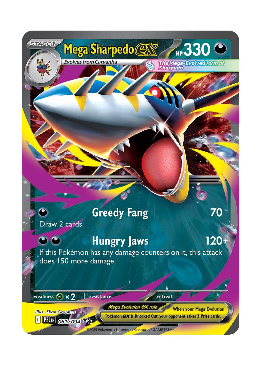 Mega Sharpedo ex (061/94) - Phantasmal Flames