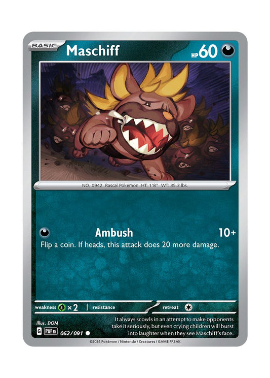 Maschiff - Reverse Holo (062/91) - Paldean Fates