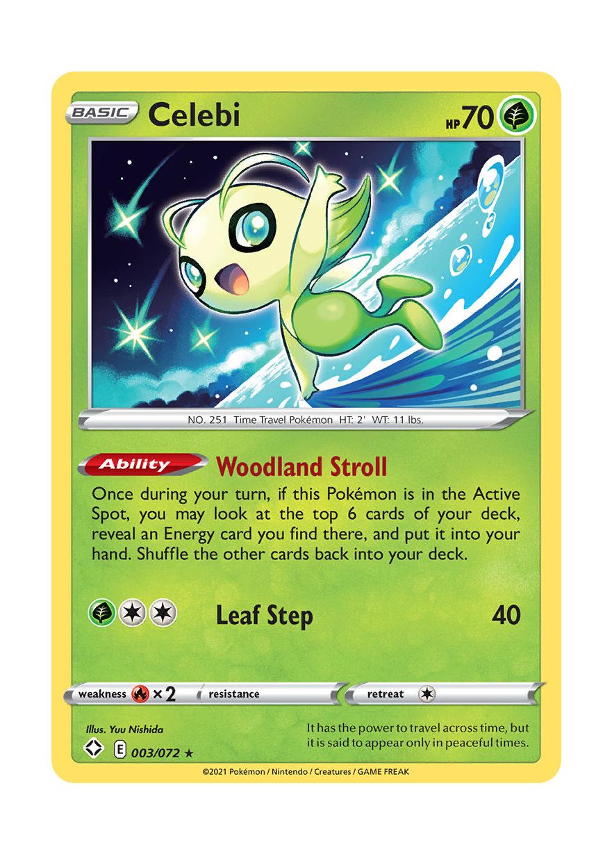 Celebi - Reverse Holo (003/72) - Shining Fates