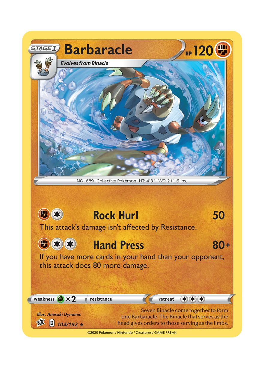 Barbaracle - Reverse Holo (104/192) - Rebel Clash