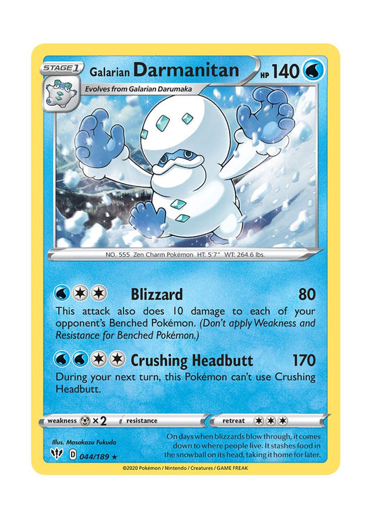 Galarian Darmanitan - Reverse Holo (044/189) - Darkness Ablaze