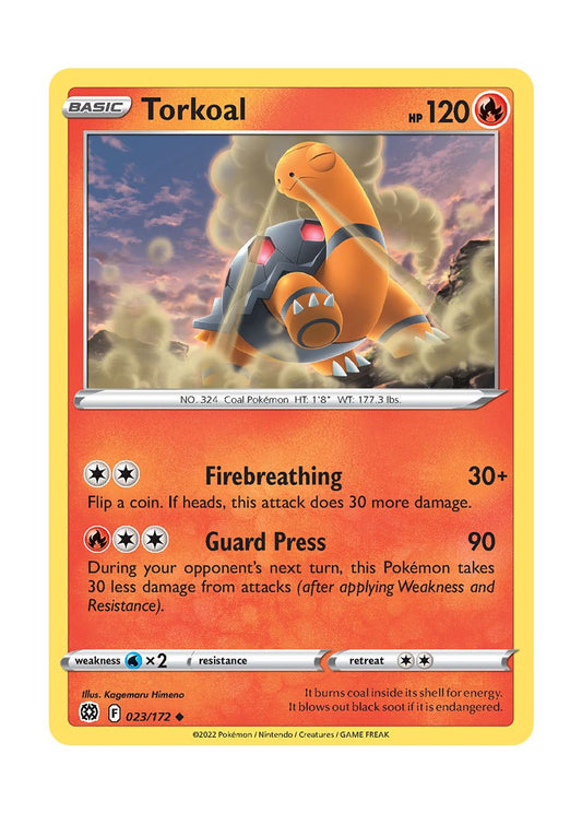 Torkoal - Reverse Holo (023/172) - Brilliant Stars
