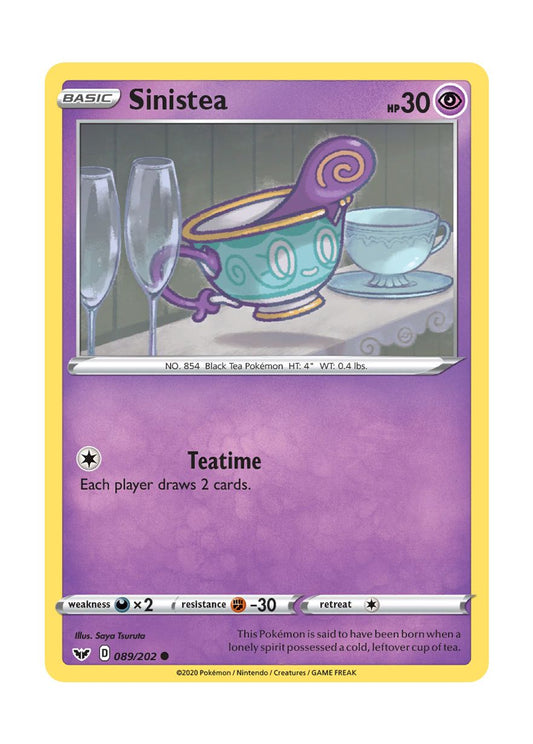 Sinistea - Reverse Holo (089/202) - Sword & Shield