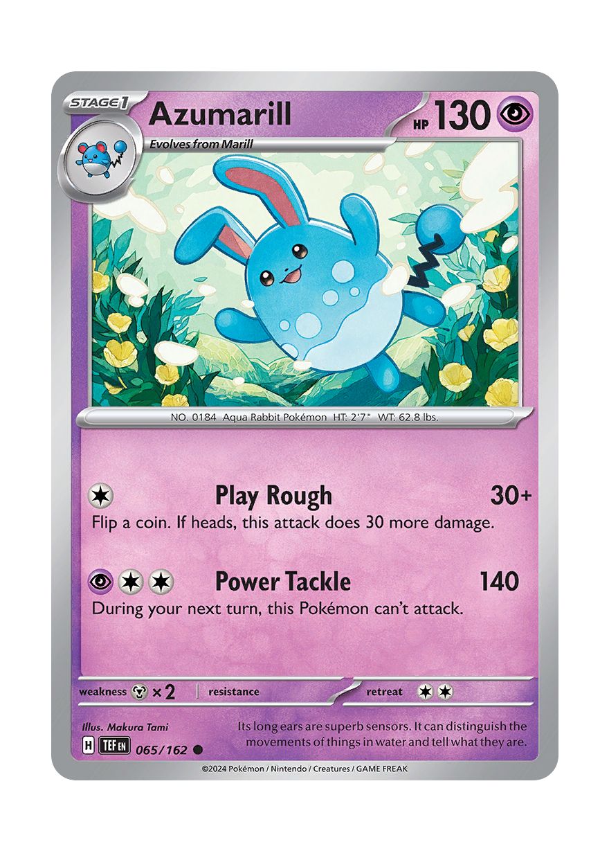 Azumarill - Reverse Holo (065/162) - Temporal Forces