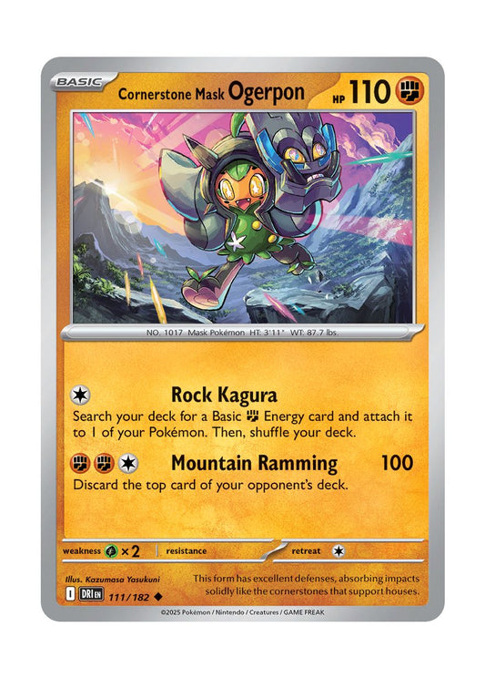Cornerstone Mask Ogerpon (111/182) - Destined Rivals
