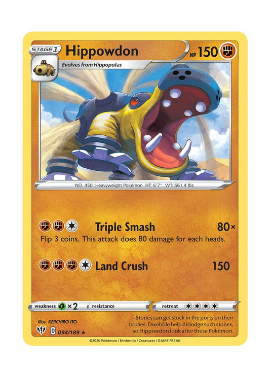 Hippowdon - Reverse Holo (094/189) - Darkness Ablaze