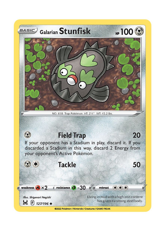 Galarian Stunfisk - Reverse Holo (127/196) - Lost Origin