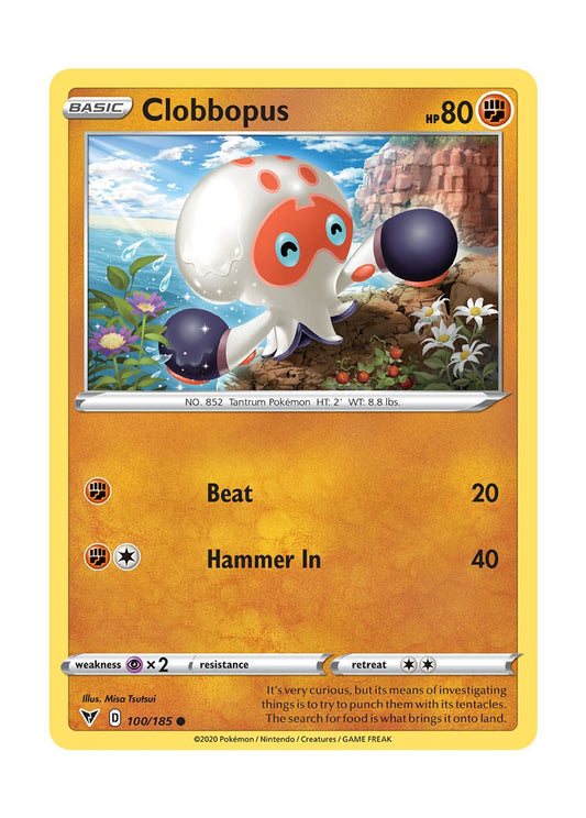 Clobbopus - Reverse Holo (100/185) - Vivid Voltage