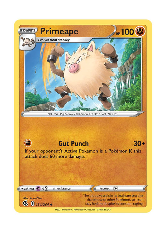 Primeape - Reverse Holo (134/264) - Fusion Strike