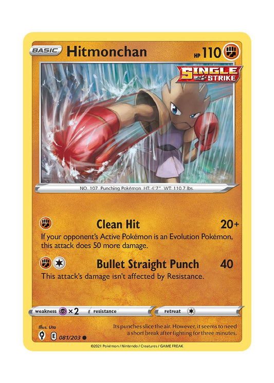 Hitmonchan - Reverse Holo (081/203) - Evolving Skies