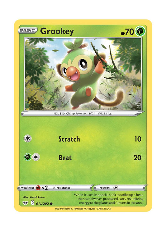 Grookey - Reverse Holo (011/202) - Sword & Shield
