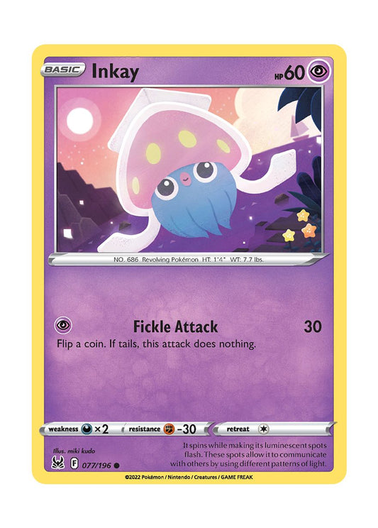 Inkay - Reverse Holo (077/196) - Lost Origin