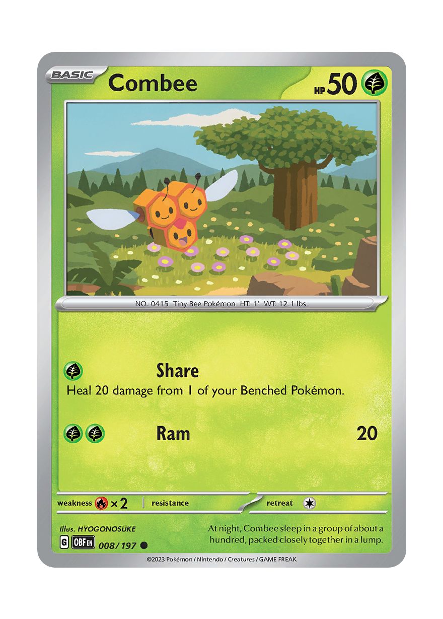 Combee - Reverse Holo (008/197) - Obsidian Flames