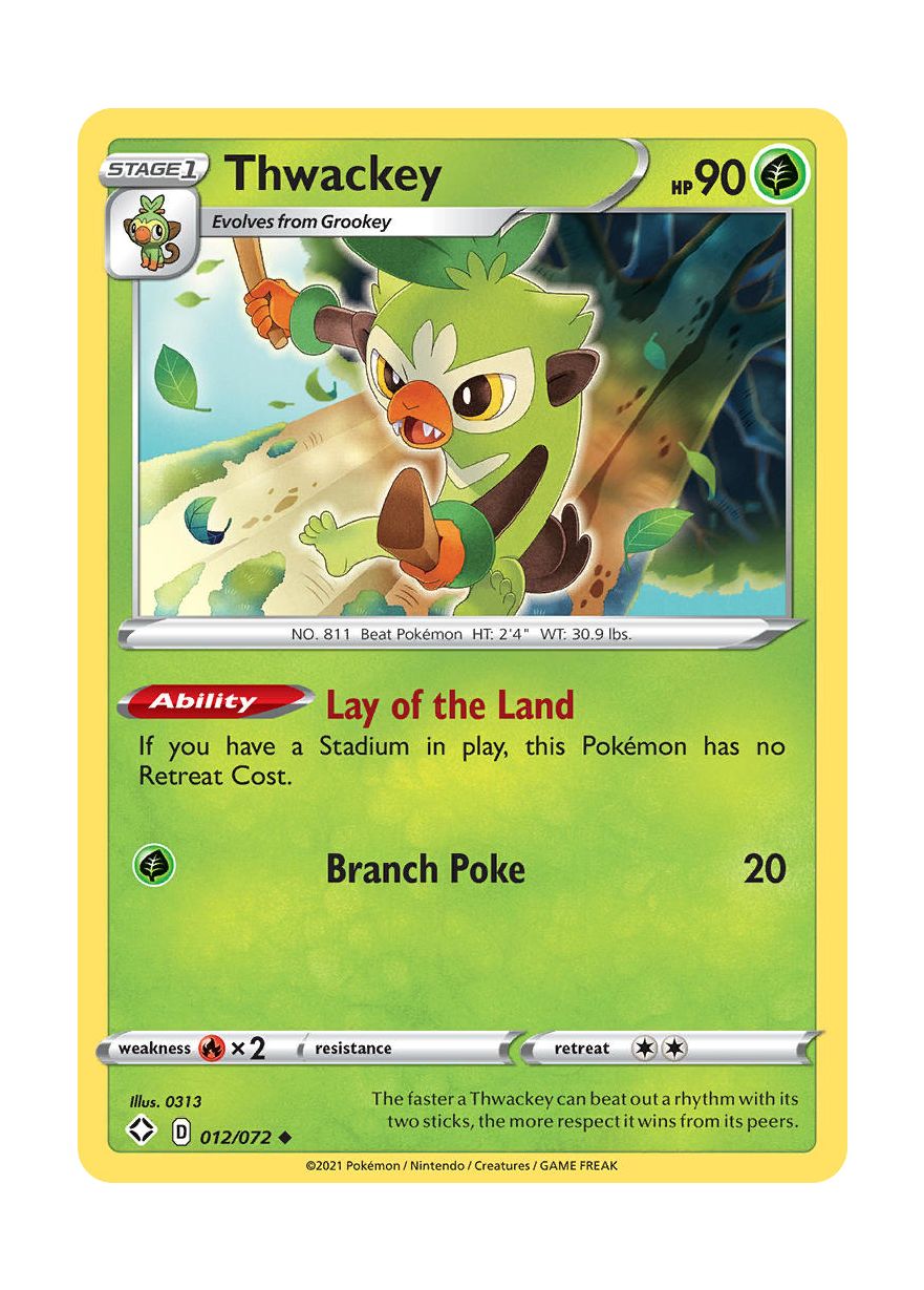 Thwackey - Reverse Holo (012/72) - Shining Fates