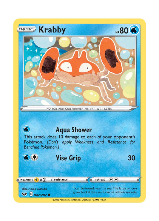 Krabby - Reverse Holo (042/202) - Sword & Shield