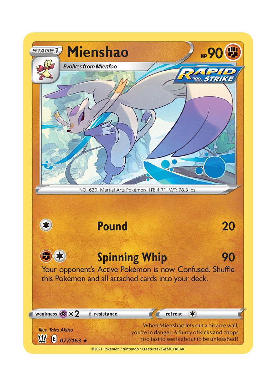Mienshao - Reverse Holo (077/163) - Battle Styles