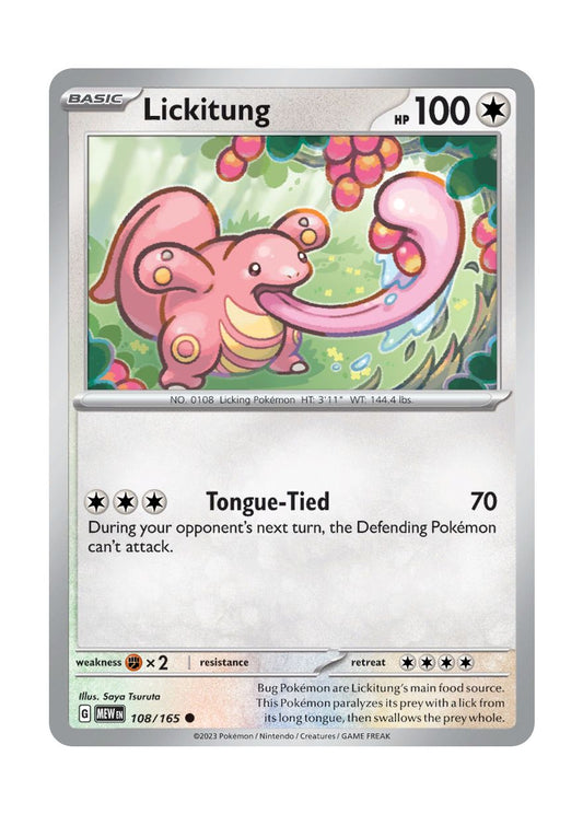 Lickitung - Reverse Holo (108/165) - 151