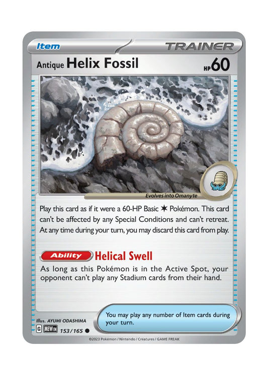 Antique Helix Fossil - Reverse Holo (153/165) - 151