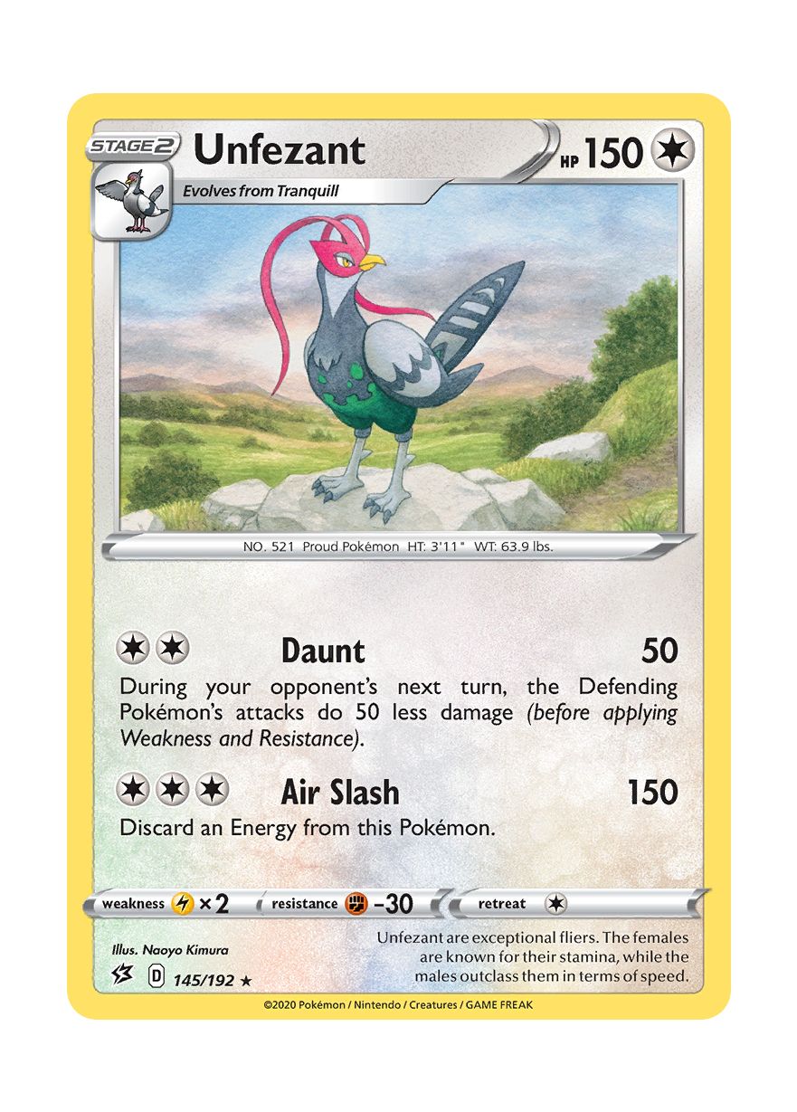 Unfezant - Reverse Holo (145/192) - Rebel Clash