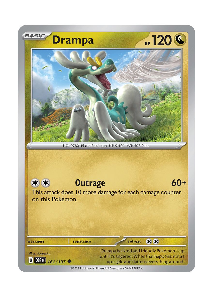 Drampa - Reverse Holo (161/197) - Obsidian Flames